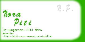 nora piti business card