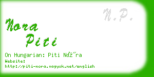 nora piti business card